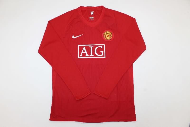 AAA Quality Manchester United 2007/09 Home Long Retro Soccer Jersey (Player)