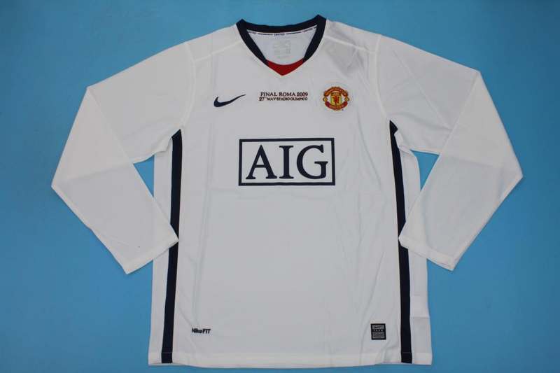 AAA Quality Manchester United 2008/09 Away UCL Long Retro Soccer Jersey