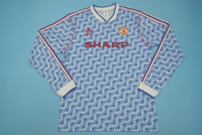 AAA Quality Manchester United 1990/92 Away Long Retro Soccer Jersey