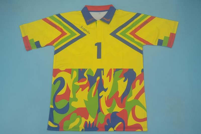 AAA Quality Mexico 1994 Goalkeeper Yellow Retro Soccer Jersey