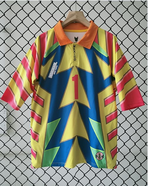 AAA Quality Mexico 1998 Goalkeeper Retro Soccer Jersey