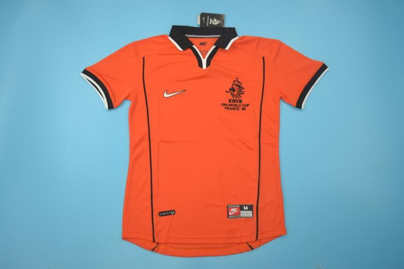 AAA Quality Netherlands 1998 Home Retro Soccer Jersey