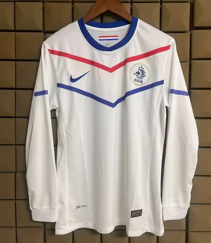 AAA Quality Netherlands 2010 Away Long Sleeve Retro Soccer Jersey