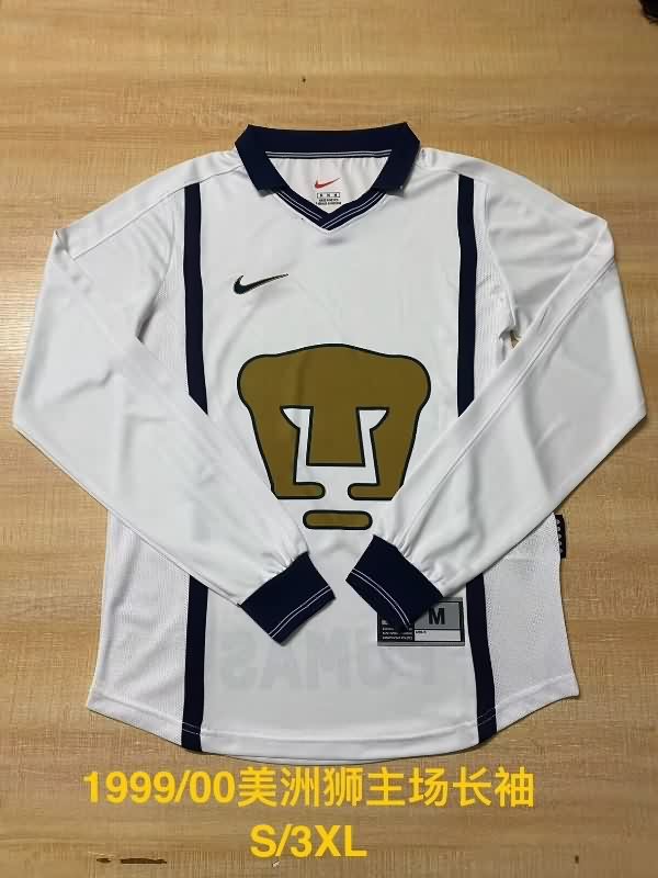 AAA Quality Pumas UNAM 1999/00 Home Long Sleeve Retro Soccer Jersey