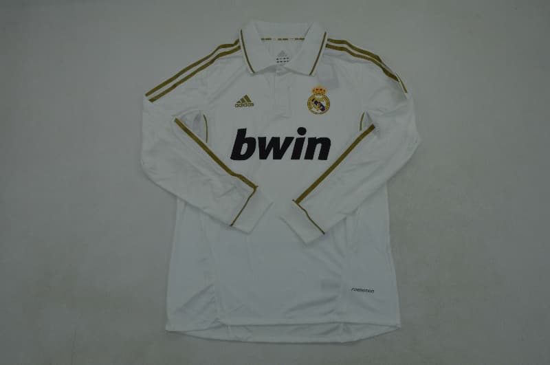 AAA Quality Real Madrid 2011/12 Home Retro Long Sleeve Soccer Jersey (Player)