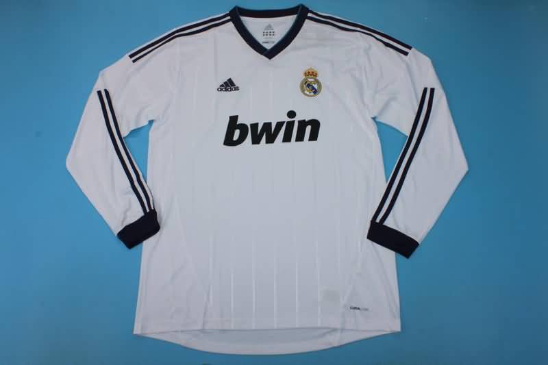 AAA Quality Real Madrid 2012/13 Home Long Sleeve Retro Soccer Jersey