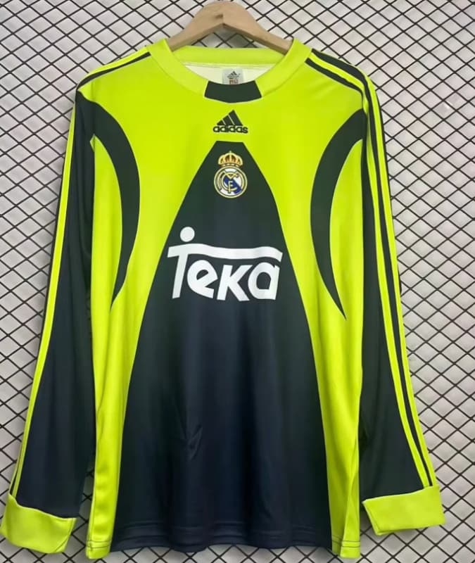 AAA Quality Real Madrid 1999/00 Goalkeeper Long Retro Soccer Jersey