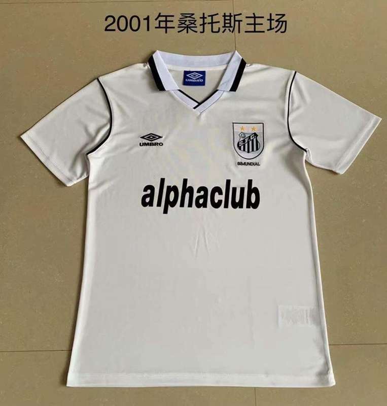 AAA Quality Santos 2001 Home Retro Soccer Jersey