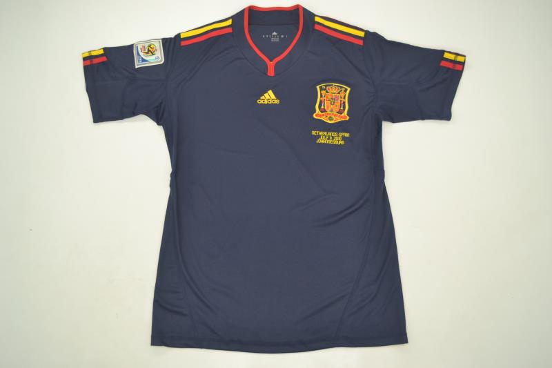 AAA Quality Spain 2010 Final Away Retro Soccer Jersey