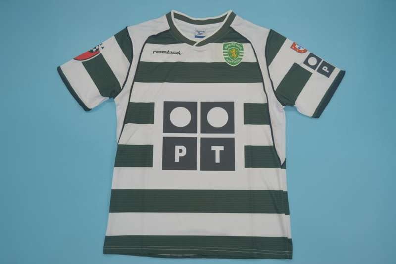AAA Quality Sporting Lisbon 2001/02 Home Retro Soccer Jersey