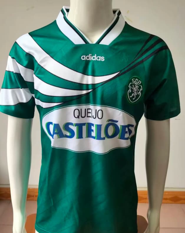 AAA Quality Sporting Lisbon 1994/95 Home Retro Soccer Jersey