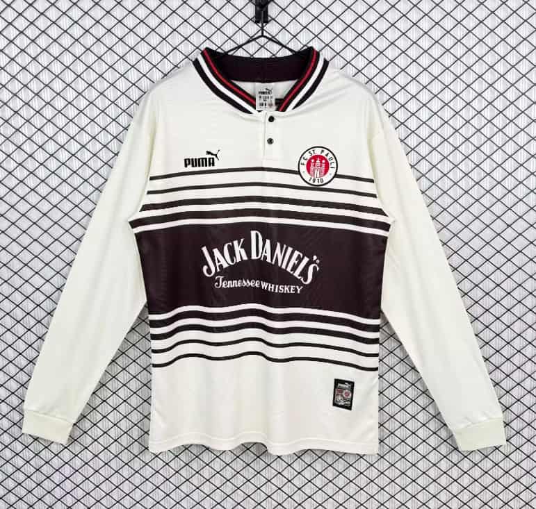AAA Quality St Pauli 1997/98 Home Retro Long Sleeve Soccer Jersey