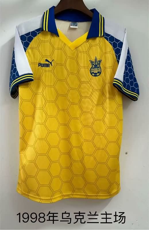 AAA Quality Ukraine 1998 Home Retro Soccer Jersey