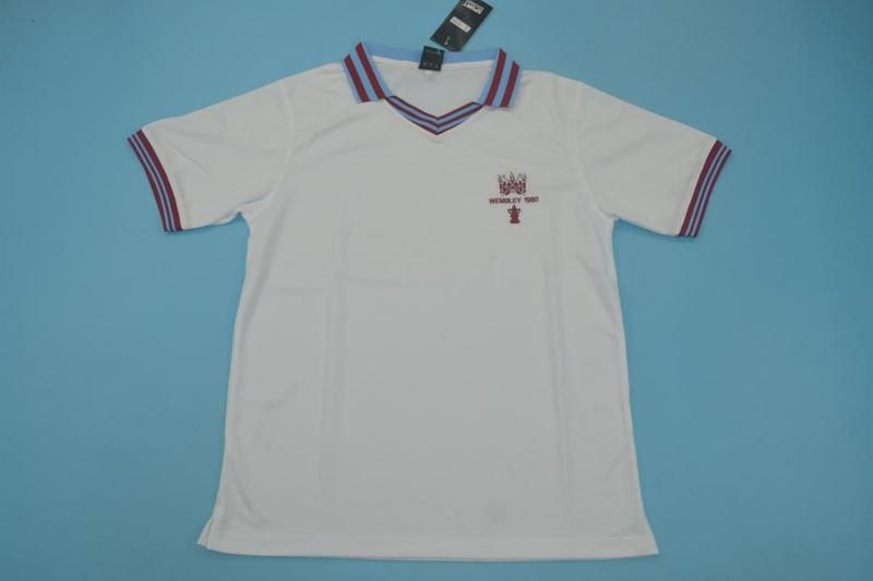 AAA Quality West Ham 1980 United Away Retro Soccer Jersey