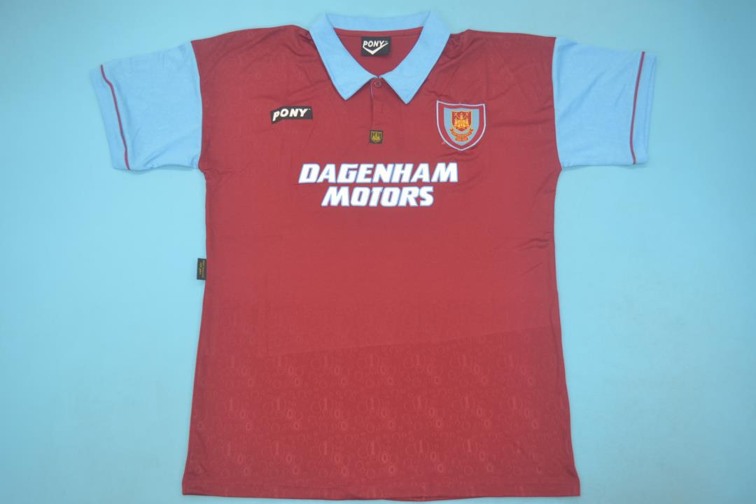 AAA Quality West Ham 1995/97 United Home Retro Soccer Jersey