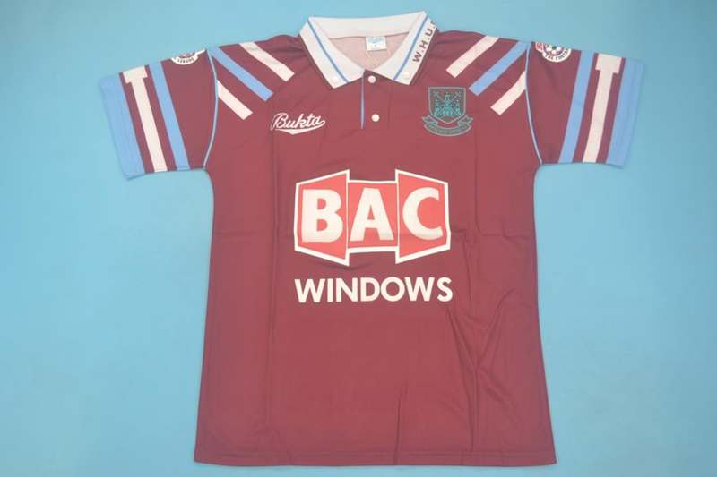AAA Quality West Ham 1991/92 United Home Retro Soccer Jersey