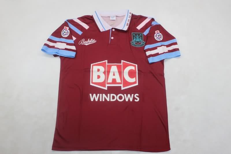 AAA Quality West Ham 1991/92 Home Retro Soccer Jersey