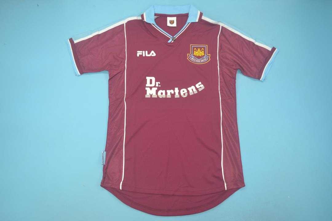 AAA Quality West Ham 1999/01 Home Retro Soccer Jersey