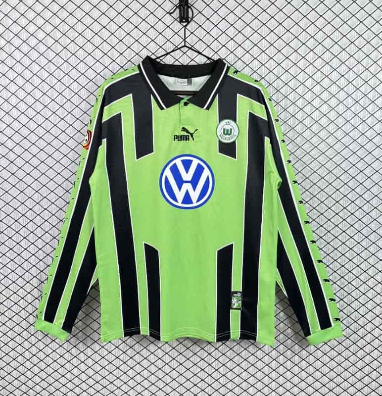 AAA Quality Wolfsburg 1999/00 Away Retro Long Sleeve Soccer Jersey