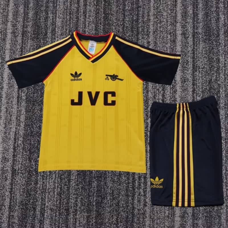 Kids Arsenal 1988/90 Away Soccer Jersey And Shorts