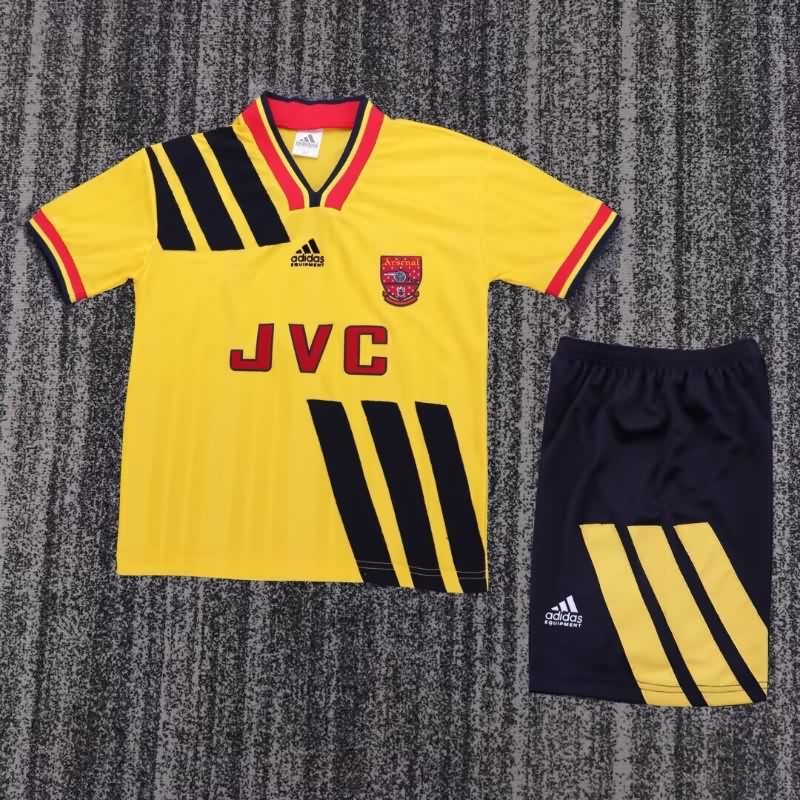 Kids Arsenal 1993/94 Away Soccer Jersey And Shorts