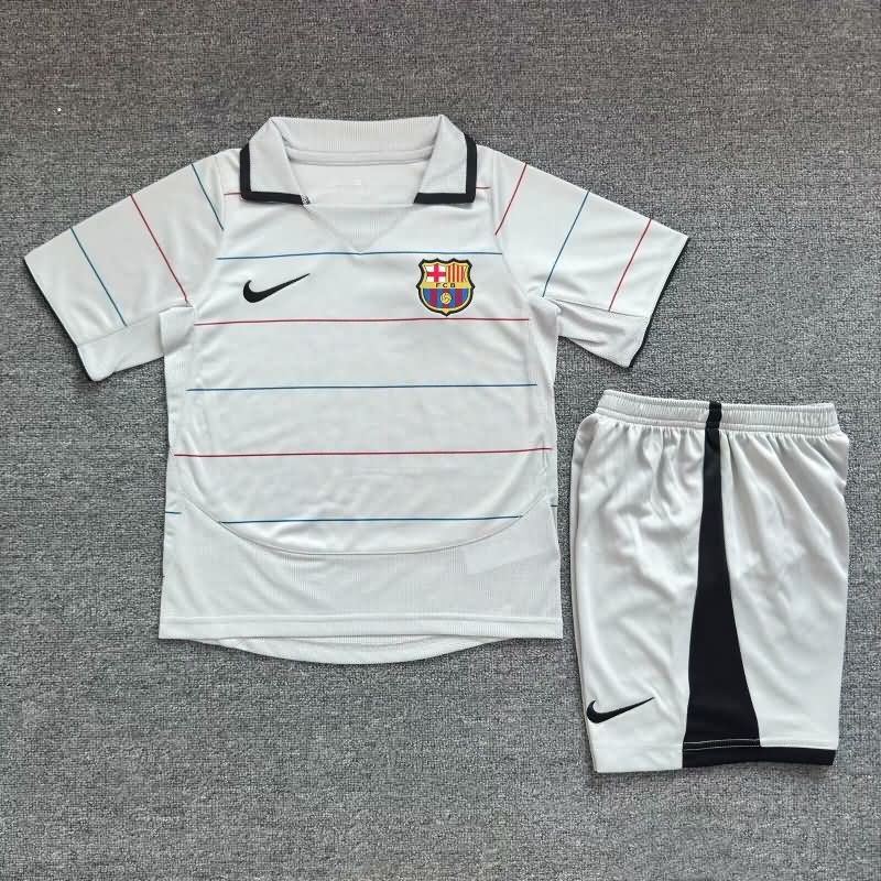 Kids Barcelona 2003/04 Away Soccer Jersey And Shorts