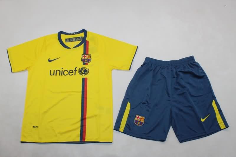 Kids Barcelona 2008/09 Away Soccer Jersey And Shorts