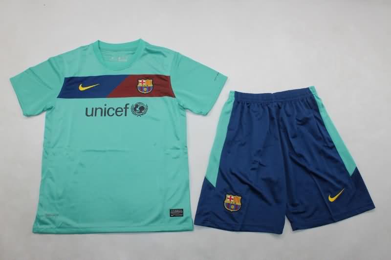 Kids Barcelona 2010/11 Away Soccer Jersey And Shorts