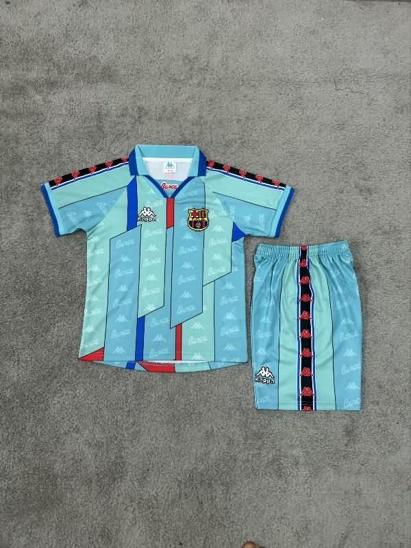 Kids Barcelona 1995/97 Away Soccer Jersey And Shorts