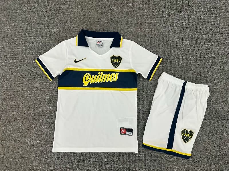 Kids Boca Juniors 1996/97 Away Soccer Jersey And Shorts