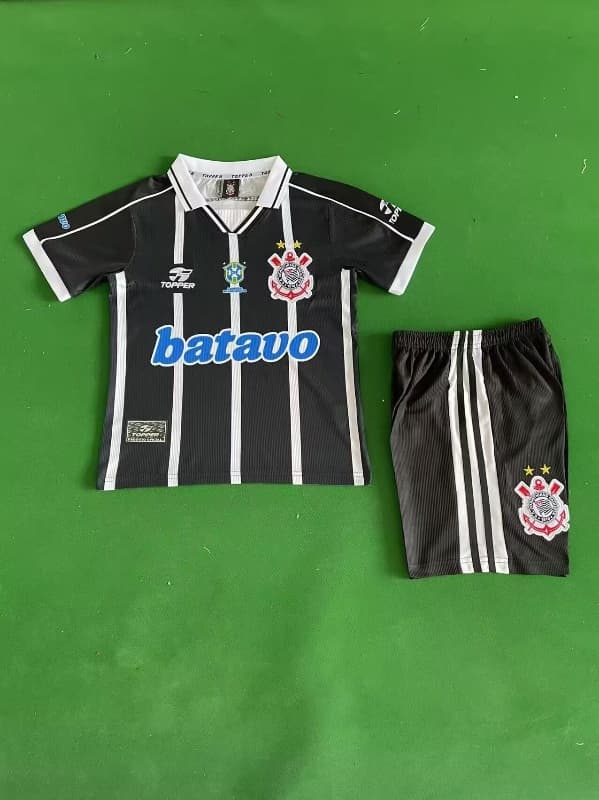 Kids Corinthians 1999 Away Soccer Jersey And Shorts