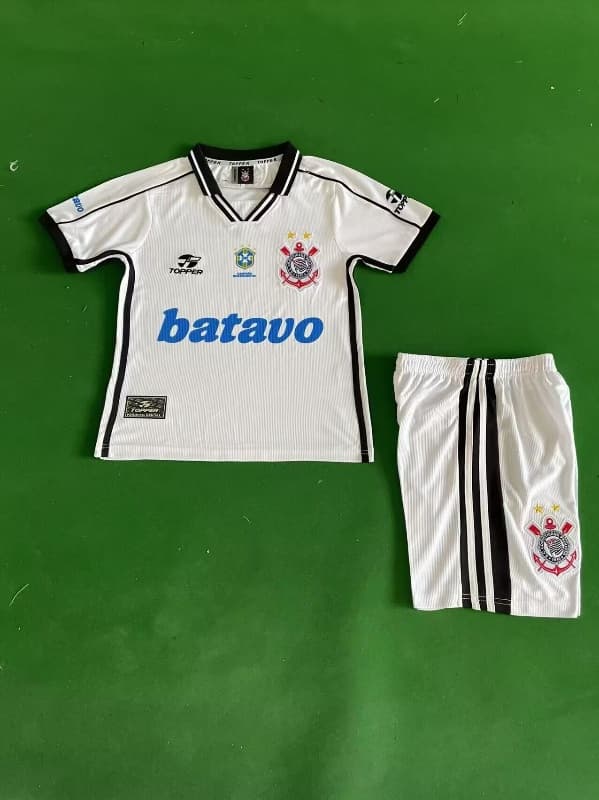 Kids Corinthians 1999 Home Soccer Jersey And Shorts