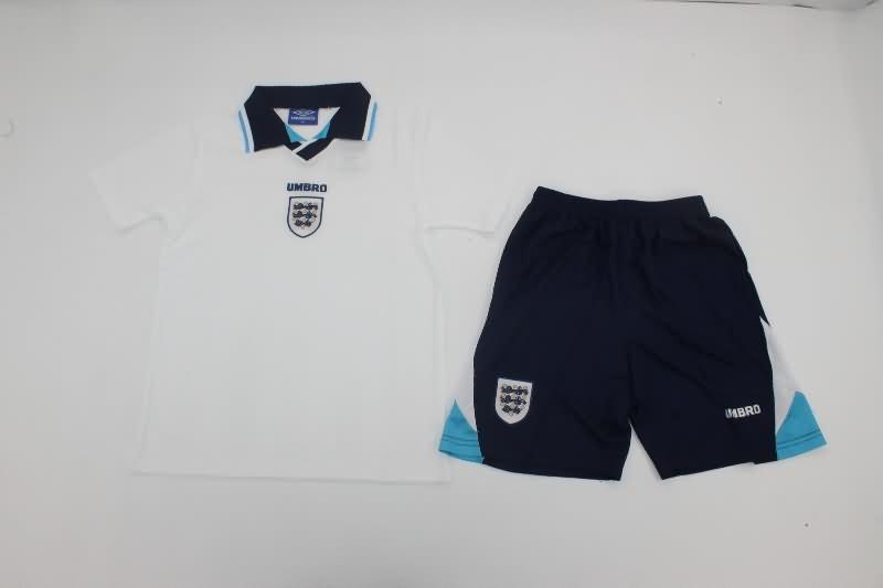 Kids England 1996 Home Soccer Jersey And Shorts