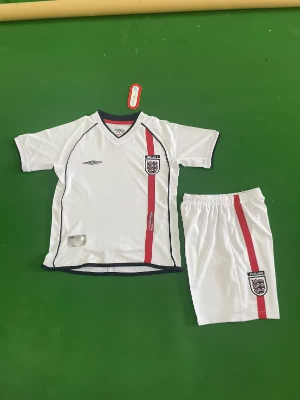 Kids England 2002 Home Soccer Jersey And Shorts