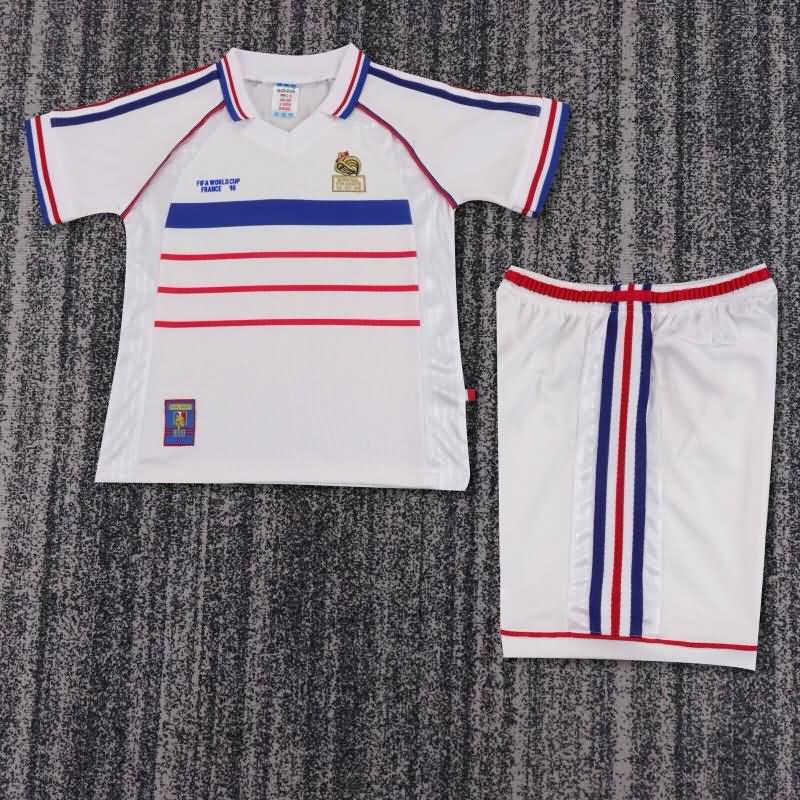 Kids France 1998 Away Soccer Jersey And Shorts