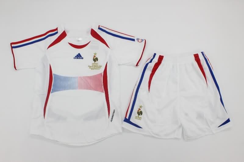 Kids France 2006 Away Final Soccer Jersey And Shorts