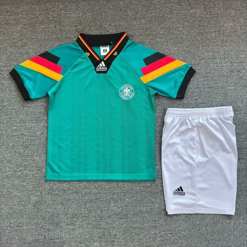 Kids Germany 1992 Away Soccer Jersey And Shorts