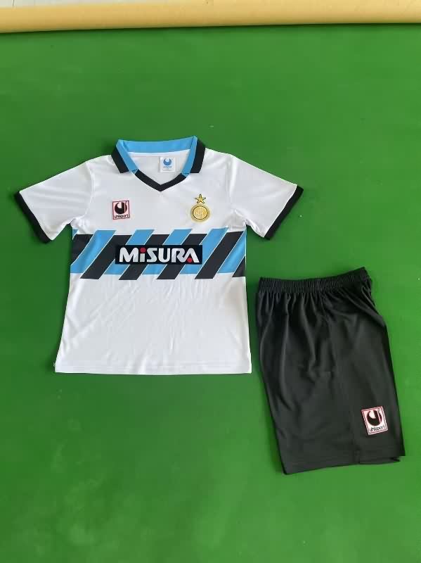 Kids Inter Milan 1990/91 Away Soccer Jersey And Shorts