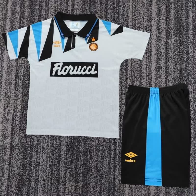 Kids Inter Milan 1992/93 Away Soccer Jersey And Shorts