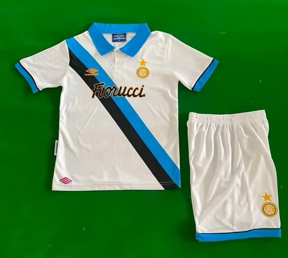 Kids Inter Milan 1993/94 Away Soccer Jersey And Shorts