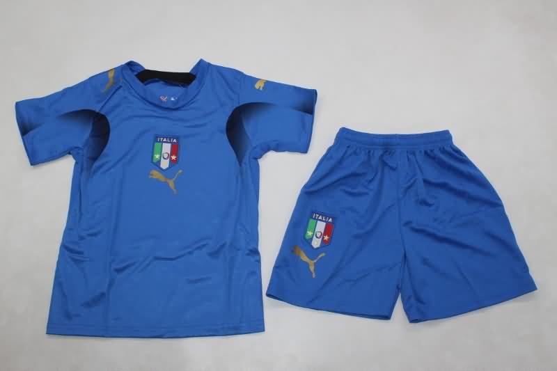 Kids Italy 2006 Home Soccer Jersey And Shorts