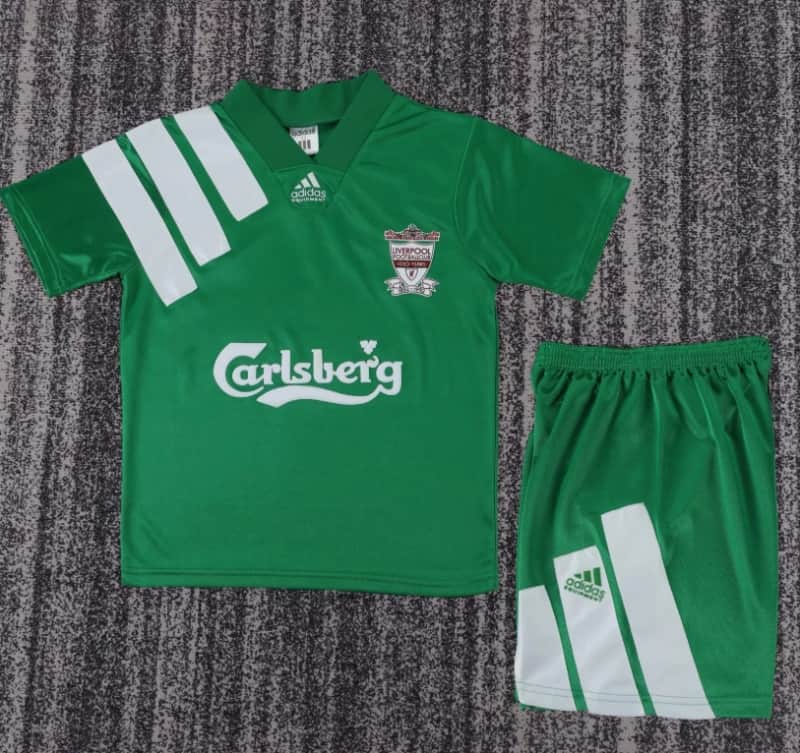 Kids Liverpool 1992/93 Away Soccer Jersey And Shorts Kids Liverpool 1992/93 Away Soccer Jersey And Shorts