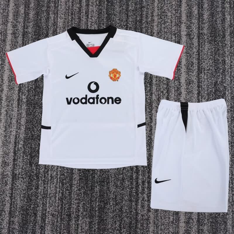 Kids Manchester United 2002/03 Away Soccer Jersey And Shorts