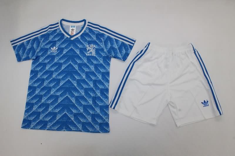 Kids Netherlands 1988 Away Soccer Jersey And Shorts