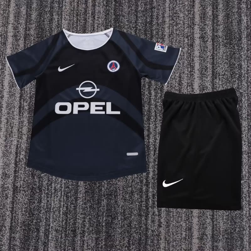 Kids Paris St German 2001/02 Third Soccer Jersey And Shorts
