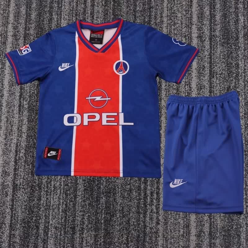 Kids Paris St German 1995/96 Home Soccer Jersey And Shorts