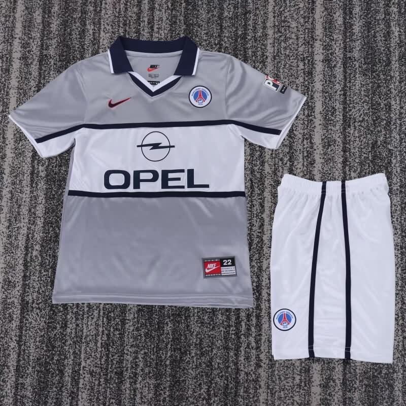 Kids Paris St German 1999/01 Away Soccer Jersey And Shorts