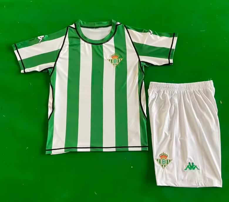 Kids Real Betis 2003/04 Home Soccer Jersey And Shorts