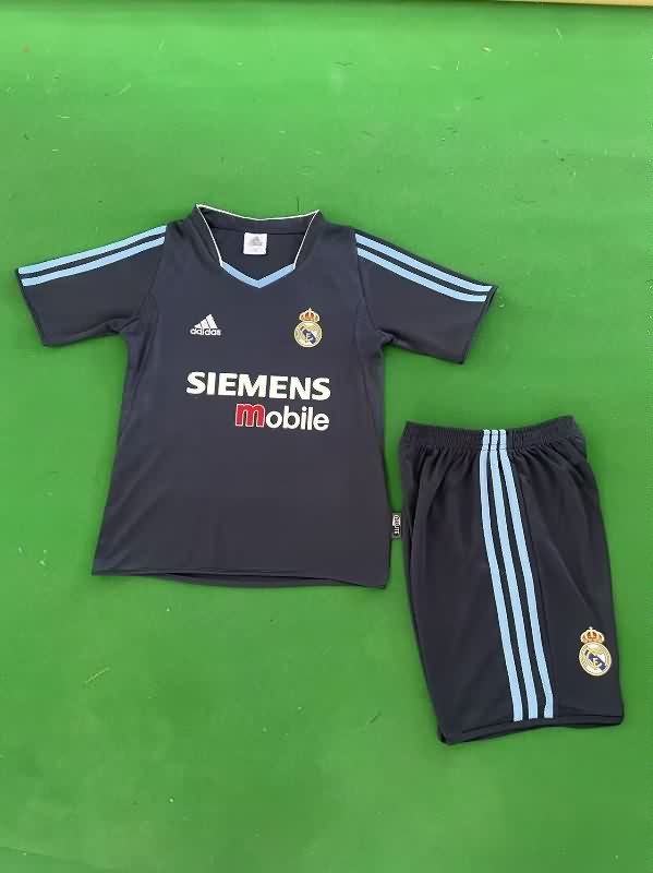 Kids Real Madrid 2003/04 Away Soccer Jersey And Shorts