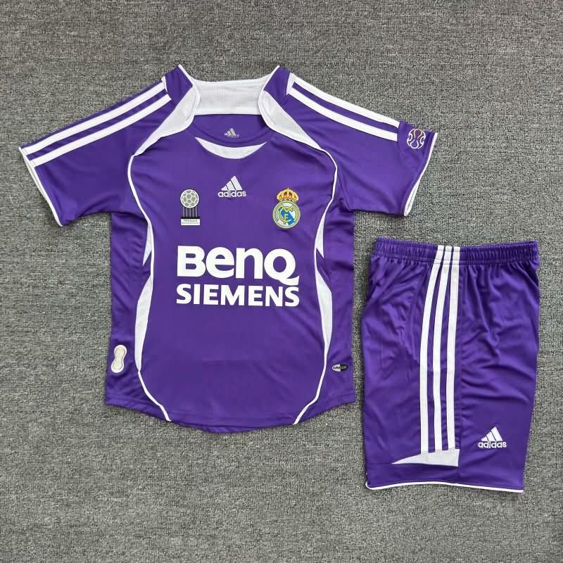Kids Real Madrid 2006/07 Third Soccer Jersey And Shorts